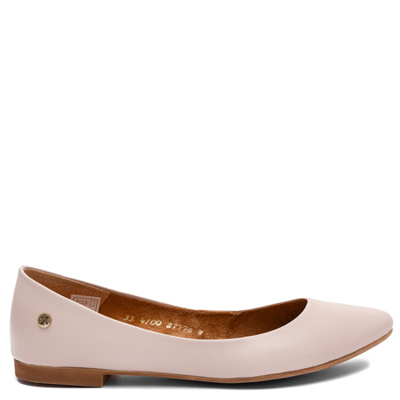 Maciejka Leather Almond Toe Ballet Flats Elegant Nude Beige 4100W-15/00-8