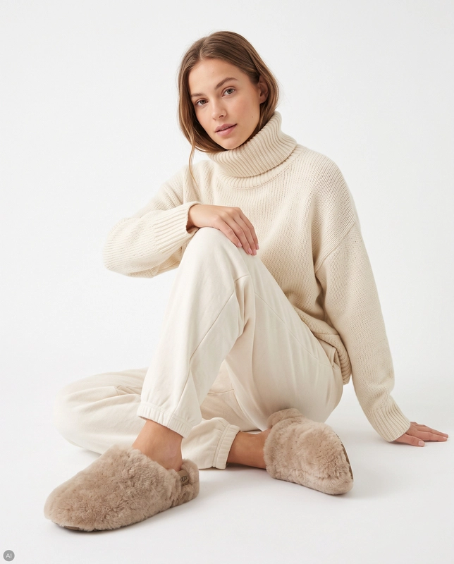 UGG W Elea Fluffed Slip-On Light Bronze 1184352-LBNZ