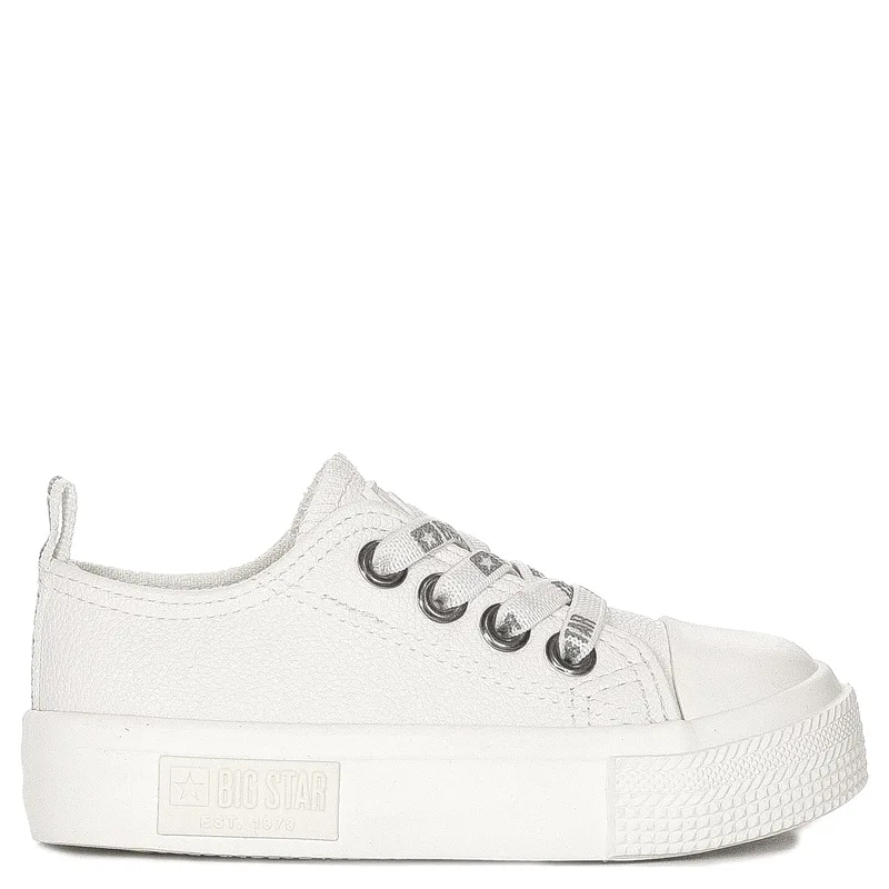 Big Star White children's slip-on sneakers