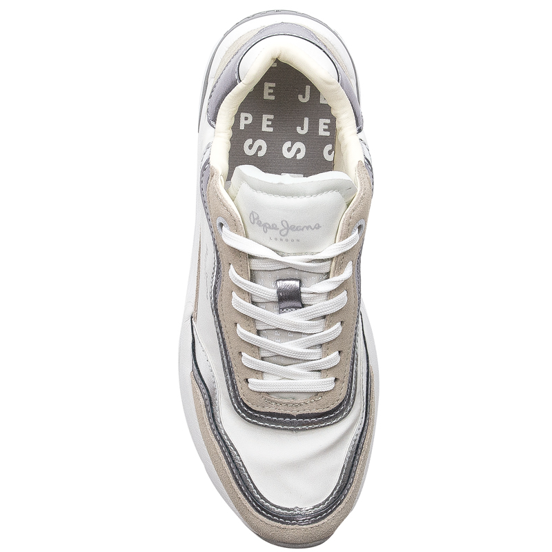 Pepe Jeans Sneakersy damskie White Arrow Layer Białe