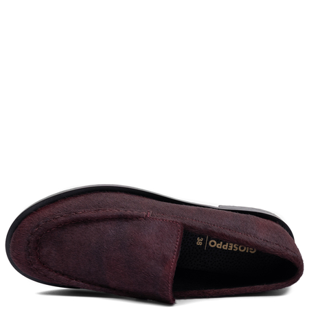 Gioseppo Skórzane Półbuty Damskie Bordowe 80770-BURGUNDY