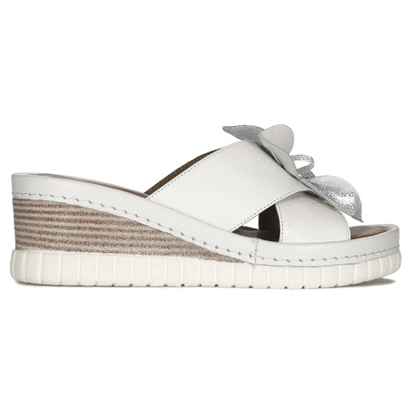 Artiker Women's White-silver Sandals