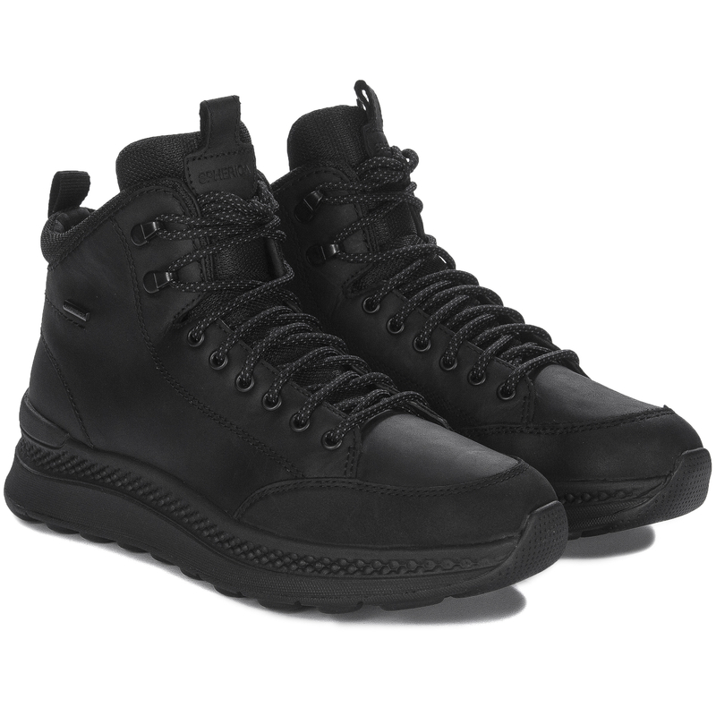 GEOX Men's Black leather boots