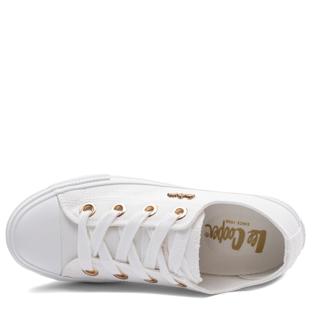 Lee Cooper Fabric Women's Sneakers White Rose Gold Details LCW-26-02-4068L