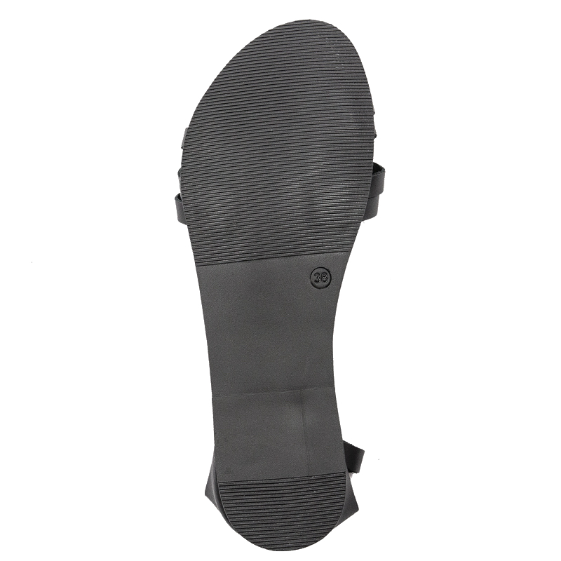 Maciejka Black leather women's sandals