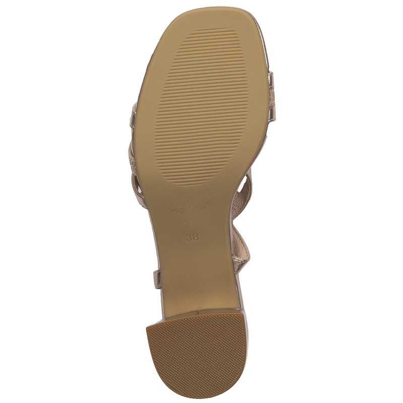 Sergio Leone Gold and Cooper Sandals