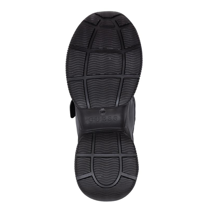 Guess Sneakersy Damskie Na Platformie Sneakersy Z Paskiem Logo Czarne FLFHNNELE12-BLACK