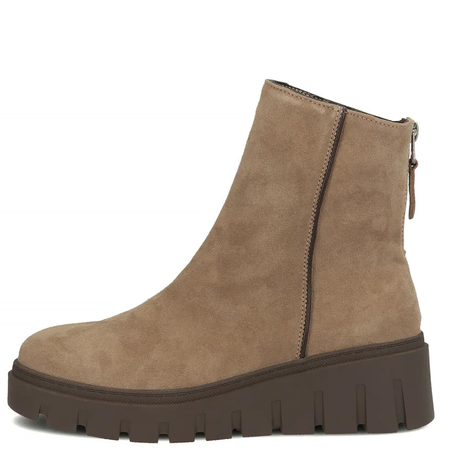 Filippo Suede Leather Platform Ankle Boots Beige DBT8313-26-TP