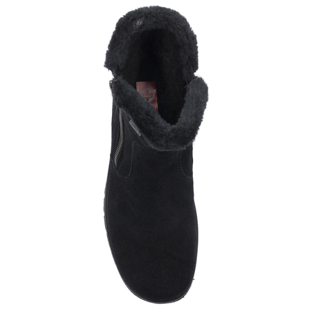 Rieker Women's Black Insulated Ankle Boots With Side Zipper L7162-00-BLK