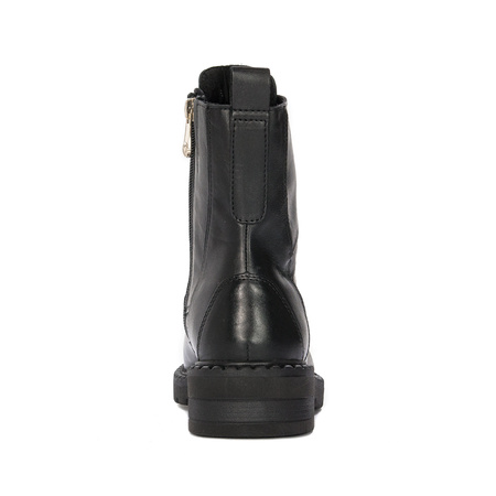 Marco Tozzi Black and Gold Leather Boots