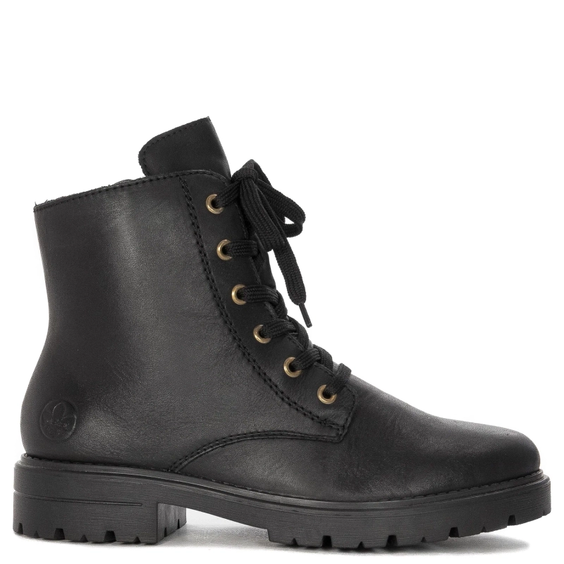Rieker  Y3163-00 Warned Black Leather Boots