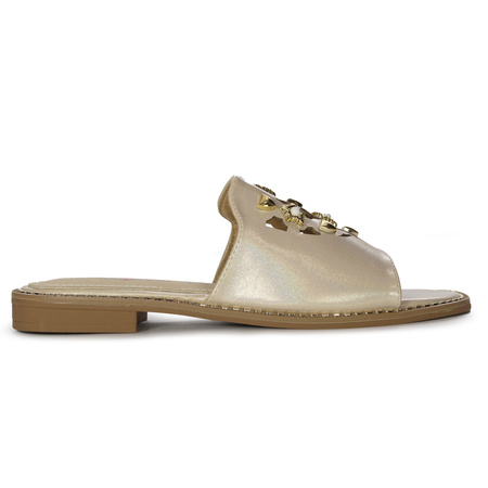 S.Barski Women's Slides Gold