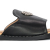 Filippo Women's Black Leather Flat Slippers
