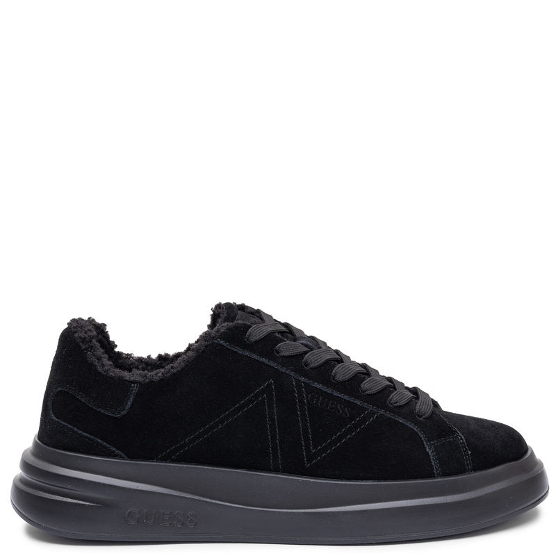 Guess Black Leather Men's Sneakers Insulated Black FMFEAL-LEM12-BLK
