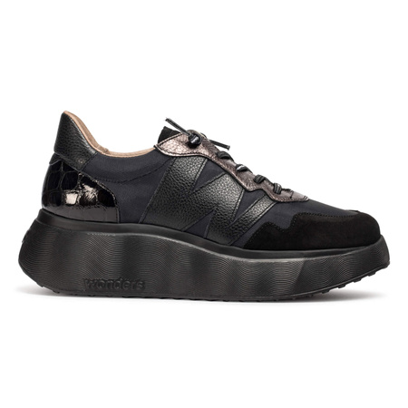 Wonders Women's Platform Half Shoes Trend I Negro