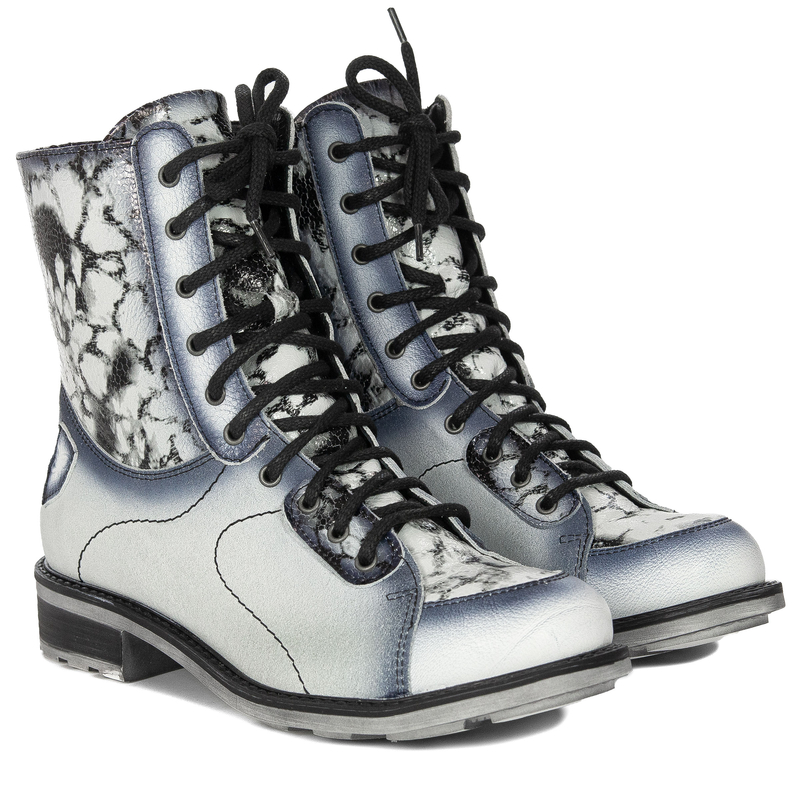 Maciejka Women's Leather Boots Ash White