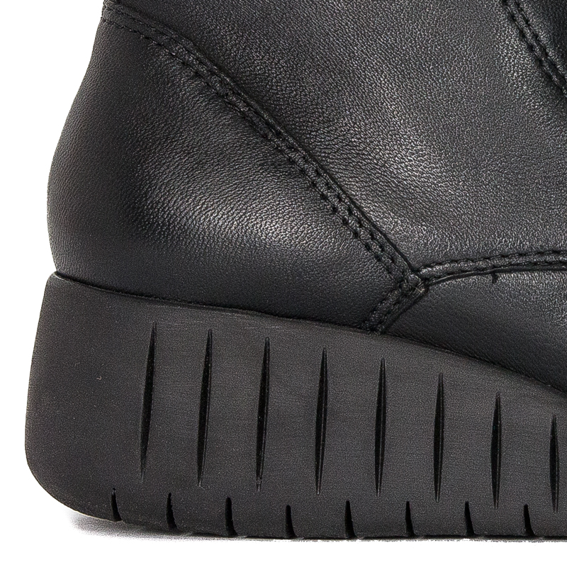 Marco Tozzi Black Comb leather Lace-up Boots