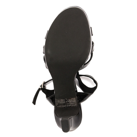 Marco Tozzi Black Patent Women's Sandals
