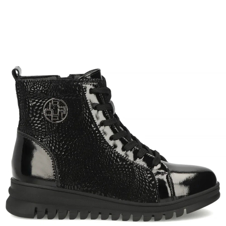 Filippo Skórzane Botki Sznurowane Czarne DBT8073-26-BLK-L