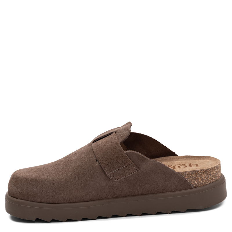 Yokono TUNEZ Women's Brown Leather Platform Mules With Buckle TUNEZ-599-SER-LOD