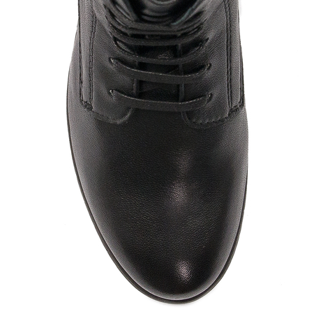 Marco Tozzi Black Comb leather Lace-up Boots
