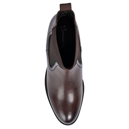 Maciejka Leather Chelsea Ankle Boots Block Heel Brown H7168-02/00-7