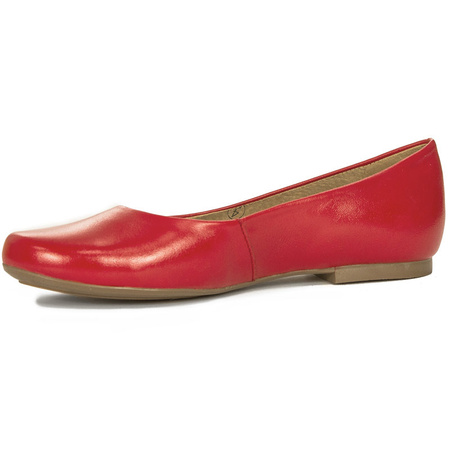Maciejka Leather Comfort Ballet Flats Low Heel Red 00903-49/00-5