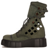 Maciejka Women's boots leather suede openwork green
