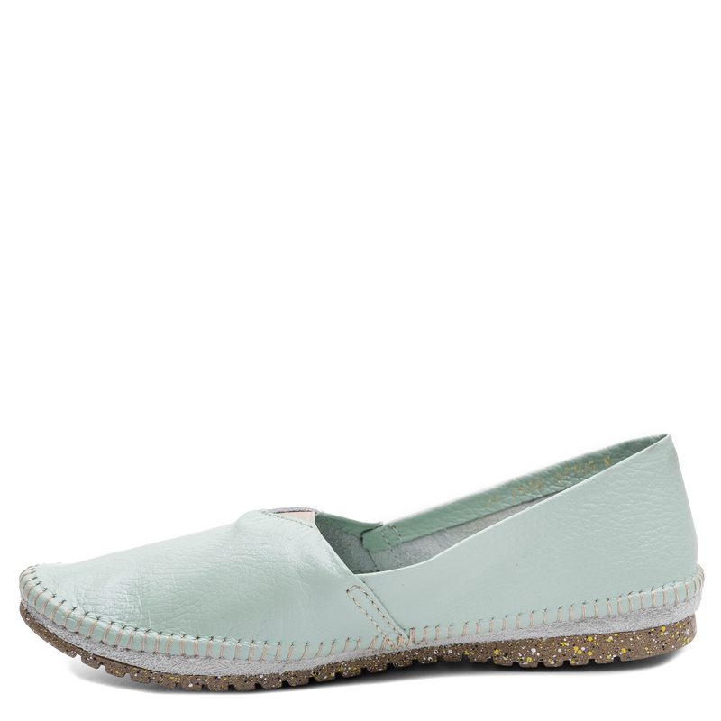 Maciejka Comfortable Leather Slip-on Shoes Flexible Sole Green 1930W-32/00-0