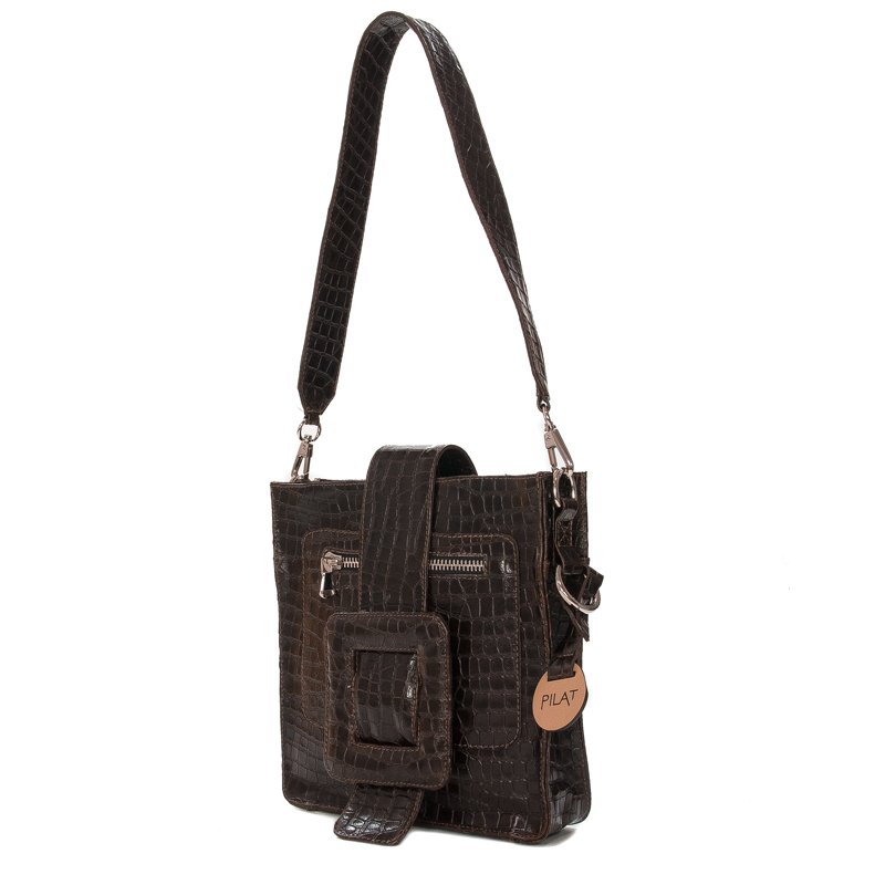 Pilat Croco T06 Brown Totes Bag