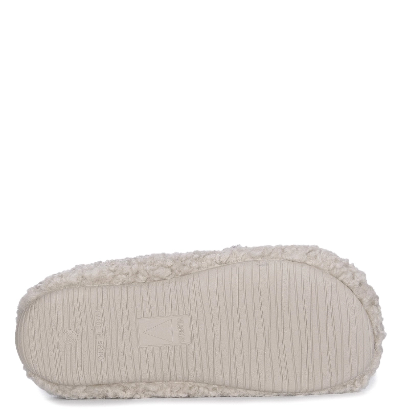 Verbenas Ocieplane Kapcie Damskie Domowe Baranek Beżowe YORKCURLY-BEIGE