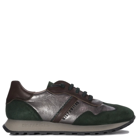 Hispanitas Sneakers Women's Leather Velour Forest Menorca Acero