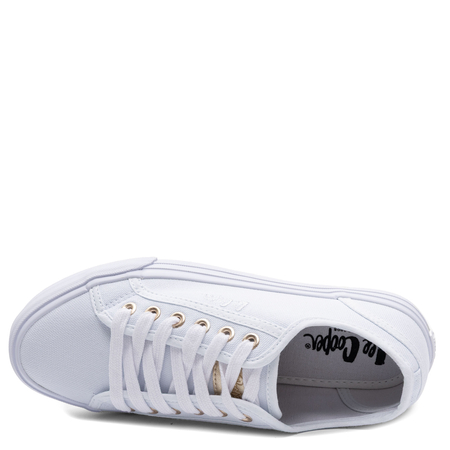 Lee Cooper Klasyczne Sznurowane Trampki Damskie Białe LCW-26-02-4078L