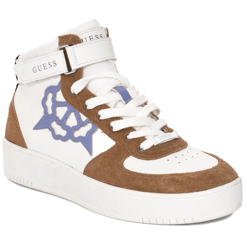 Guess Sneakersy damskie na platformie WHICO białe