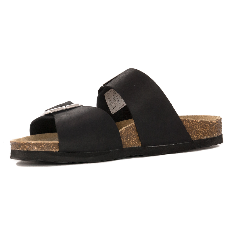 Dr. Brinkmann Women's Slides Black Leather