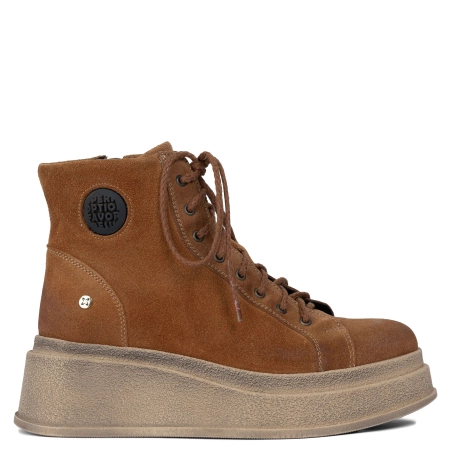 Maciejka Stunning Suede Boots on a Chunky Platform Caramel 06309-29 (06309-29-00-8)