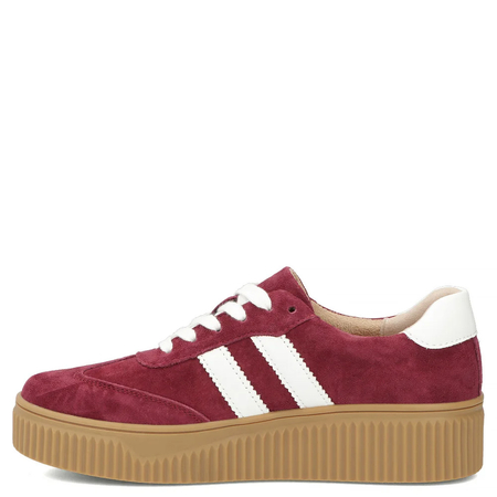 Filippo Comfortable Suede Platform Sneakers Deep Burgundy DP6776-26-BG