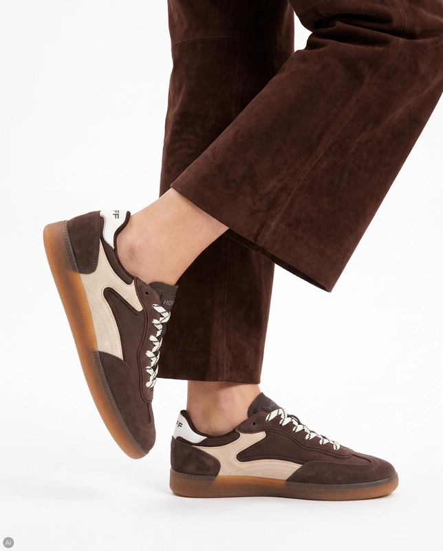 Hoff Comfortable Suede Sneakers Brown Sports Shoes 22619406
