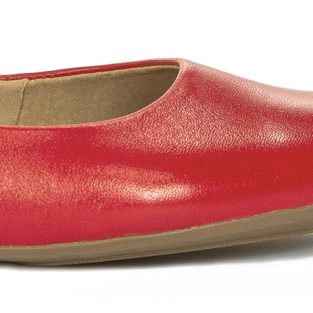 Maciejka Leather Comfort Ballet Flats Low Heel Red 00903-49/00-5