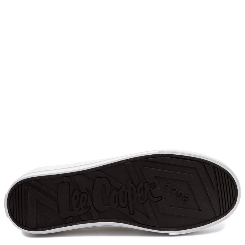 Lee Cooper Trampki Damskie Klasyczne Tekstylne Złote Detale Białe LCW-26-02-4050L