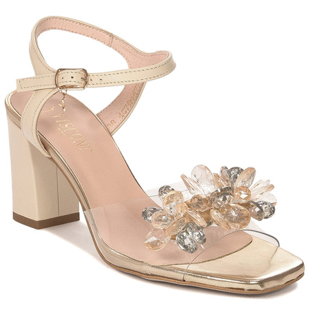 Visconi Women's leather Beige Sandals