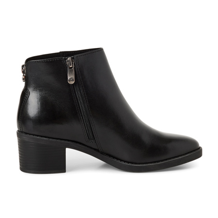 Marco Tozzi Women's Leather Ankle Boots Black