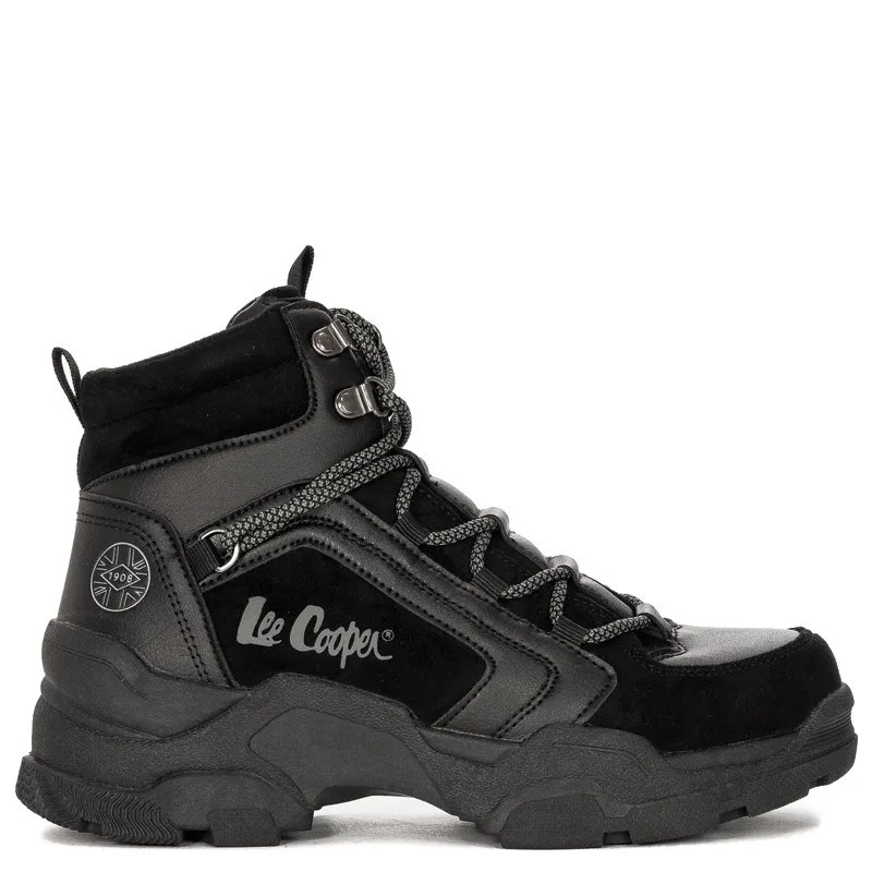 Lee Cooper Buty zimowe trekkingowe damskie Black czarne