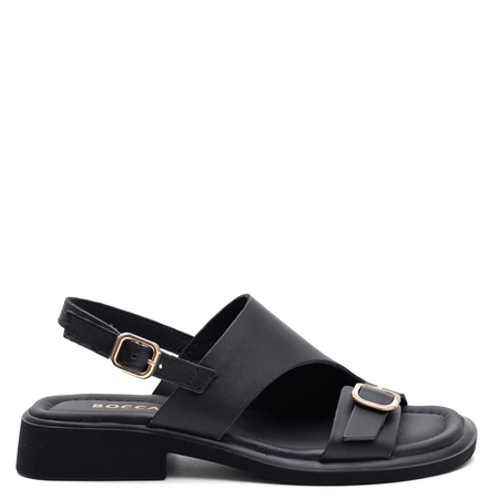 Boccato Genuine Leather Strappy Sandals Black 158-1019