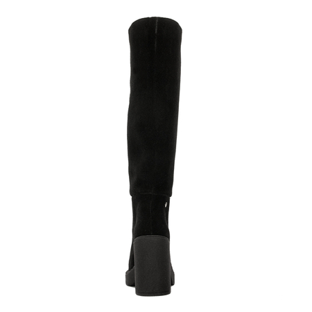Maciejka Black Suede Knee-High Boots