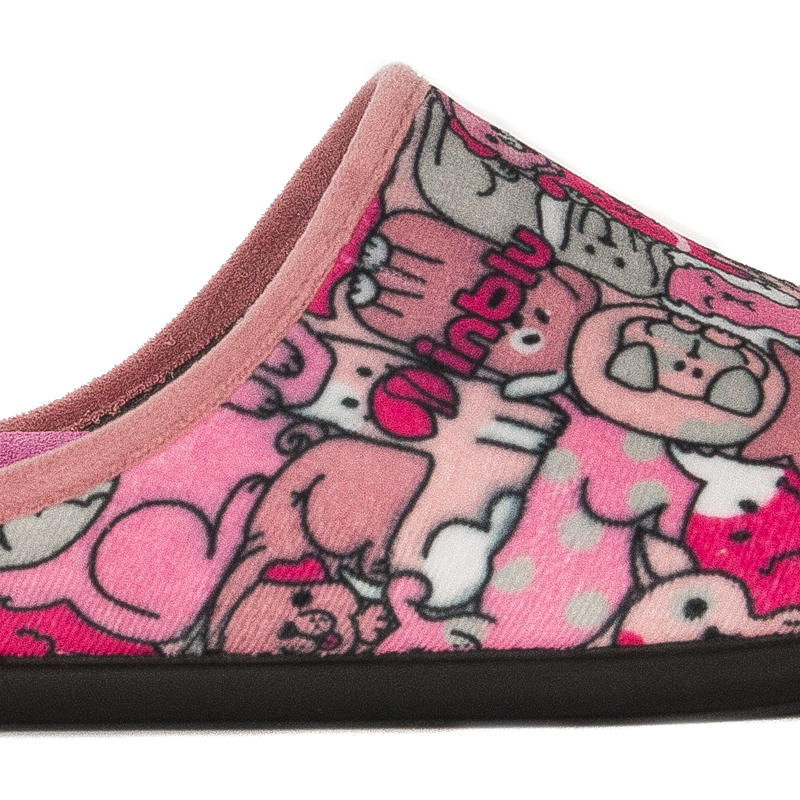Inblu Kapcie klapki damskie Pink Różowy