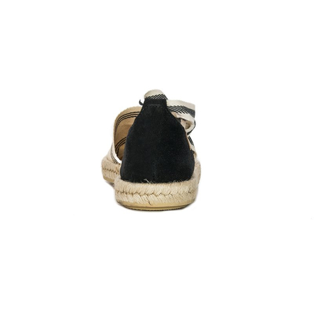 Verbenas 07 0128 0527 Erea Banda Marinera Serraje Negro+Crudo Espadrilles