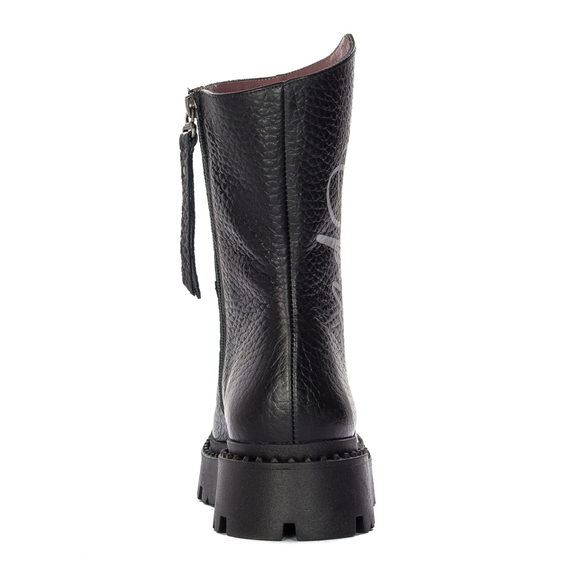 Opra Hana Black Botki Damskie Skórzane