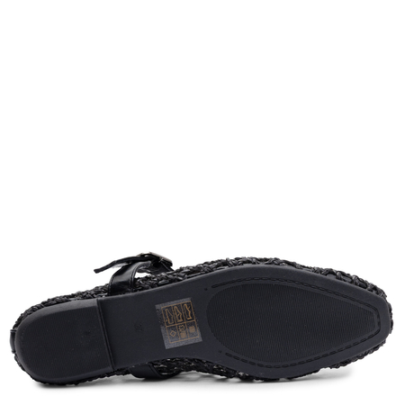 Sokolski Eleganckie Ażurowe Półbuty z Paskiem Czarne SR-W26-137-BLK