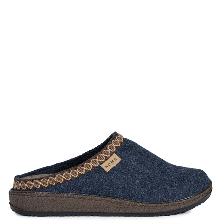 Inblu Felt Slip-On Home Slippers Cozy Comfort Grey-Blue NL000009-AVIO